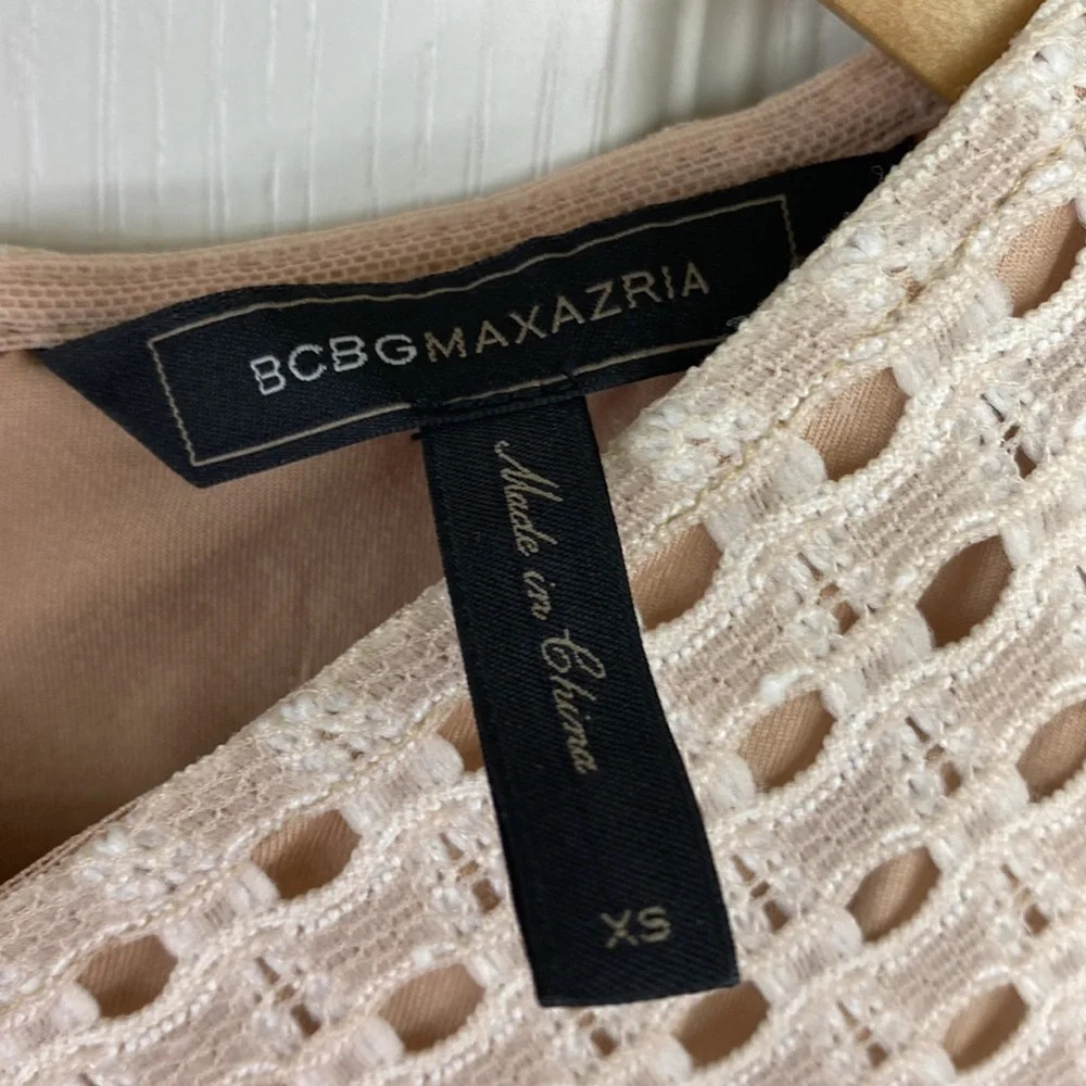 BCBGMAXAZRIA 'Elyze' Lace-Blocked Dress - Picture 10 of 12